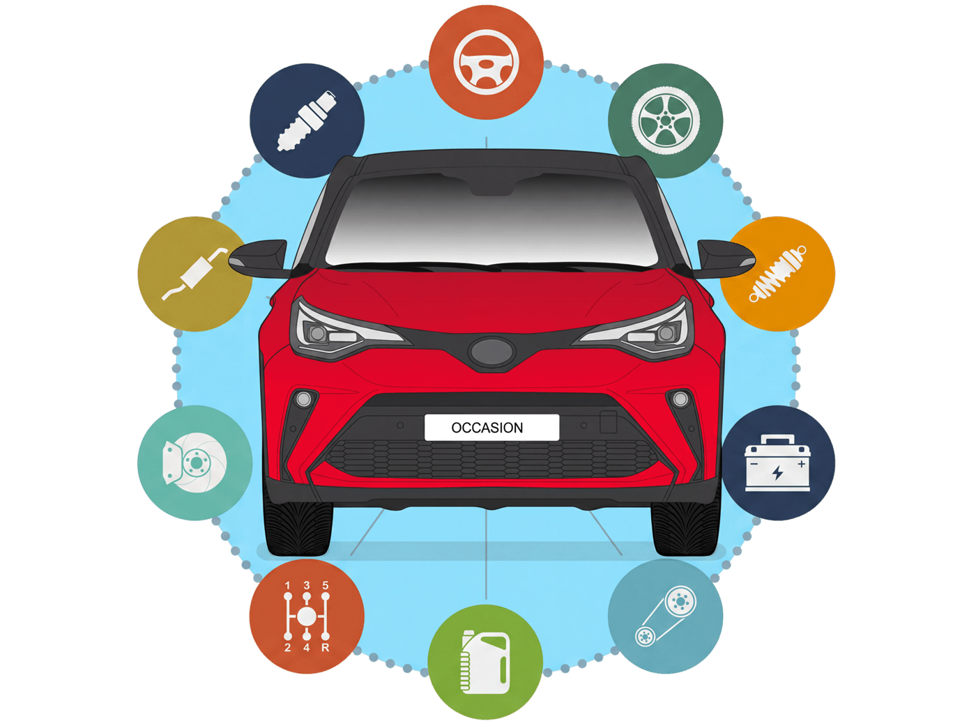 Contrôle technique d'un véhicule d'occasion Toyota avant mise en vente
